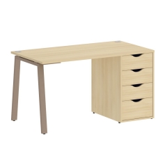 Стол письменный Рива HOME OFFICE VR.SP-3-138.4.A Акация Лорка/Мокко металл