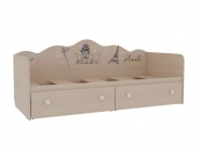 Кровать Мебельсон Амели модуль 05 Дуб млечный