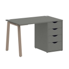 Стол письменный Рива HOME OFFICE VR.SP-3-118.1.A Металлик/Мокко металл