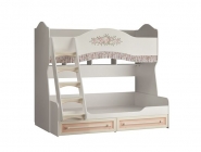 Кровать двухъярусная Мебельсон Алиса модуль 02 Белый/Крем