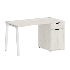 Стол письменный Рива HOME OFFICE VR.SP-3-138.1.A Дуб Наварра/Белый металл