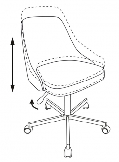 Кресло для оператора Бюрократ Бюрократ CH-340M Мокрый грифель 38-404