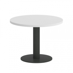Стол журнальный круглый Рива HOME OFFICE VR.SP-5-60.1G Белый Бриллиант/Антрацит металл