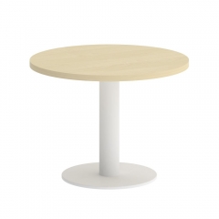 Стол журнальный круглый Рива HOME OFFICE VR.SP-5-60.1G Клен/Белый металл