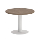 Стол журнальный круглый Рива HOME OFFICE VR.SP-5-60.1G Дуб Аризона/Белый металл