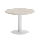 Стол журнальный круглый Рива HOME OFFICE VR.SP-5-60.1G Денвер Светлый/Белый металл