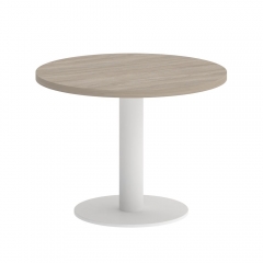 Стол журнальный круглый Рива HOME OFFICE VR.SP-5-60.1G Дуб Аттик/Белый металл