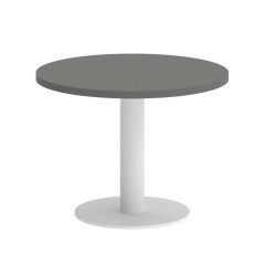 Стол журнальный круглый Рива HOME OFFICE VR.SP-5-60.1G Металлик/Белый металл