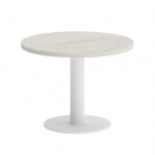 Стол журнальный круглый Рива HOME OFFICE VR.SP-5-60.1G Белый Бриллиант/Белый металл