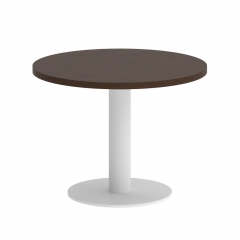 Стол журнальный круглый Рива HOME OFFICE VR.SP-5-60.1G Венге Цаво/Белый металл