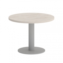 Стол журнальный круглый Рива HOME OFFICE VR.SP-5-60.1G Денвер Светлый/Серый металл