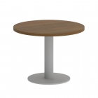 Стол журнальный круглый Рива HOME OFFICE VR.SP-5-60.1G Орех Гварнери/Серый металл