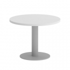 Стол журнальный круглый Рива HOME OFFICE VR.SP-5-60.1G Белый/Серый металл