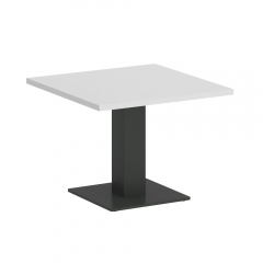 Стол журнальный квадратный Рива HOME OFFICE VR.SP-5-60.2G Белый/Антрацит металл