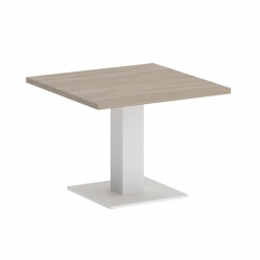 Стол журнальный квадратный Рива HOME OFFICE VR.SP-5-60.2G Серый/Белый металл