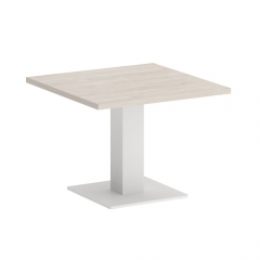 Стол журнальный квадратный Рива HOME OFFICE VR.SP-5-60.2G Белый/Белый металл