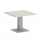 Стол журнальный квадратный Рива HOME OFFICE VR.SP-5-60.2G Белый Бриллиант/Серый металл