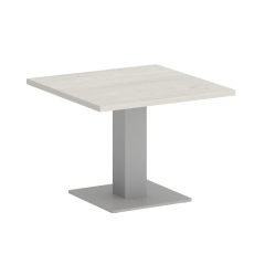 Стол журнальный квадратный Рива HOME OFFICE VR.SP-5-60.2G Белый/Серый металл