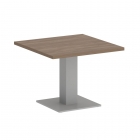 Стол журнальный квадратный Рива HOME OFFICE VR.SP-5-60.2G Венге Цаво/Серый металл