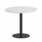 Стол журнальный круглый Рива HOME OFFICE VR.SP-5-90.1 Белый Бриллиант/Антрацит металл