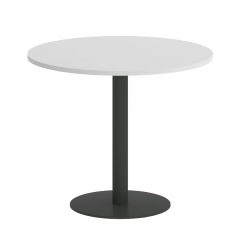 Стол журнальный круглый Рива HOME OFFICE VR.SP-5-90.1 Белый/Антрацит металл