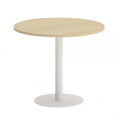 Стол журнальный круглый Рива HOME OFFICE VR.SP-5-90.1 Акация Лорка/Белый металл