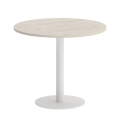 Стол журнальный круглый Рива HOME OFFICE VR.SP-5-90.1 Денвер Светлый/Белый металл