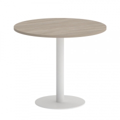 Стол журнальный круглый Рива HOME OFFICE VR.SP-5-90.1 Дуб Аттик/Белый металл