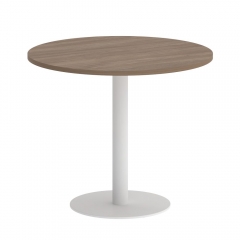 Стол журнальный круглый Рива HOME OFFICE VR.SP-5-90.1 Орех Гварнери/Белый металл