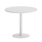 Стол журнальный круглый Рива HOME OFFICE VR.SP-5-90.1 Белый Бриллиант/Белый металл