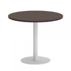 Стол журнальный круглый Рива HOME OFFICE VR.SP-5-90.1 Венге Цаво/Белый металл