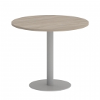 Стол журнальный круглый Рива HOME OFFICE VR.SP-5-90.1 Дуб Аттик/Серый металл