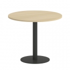 Стол журнальный круглый Рива HOME OFFICE VR.SP-5-90.1 Дуб Наварра/Серый металл