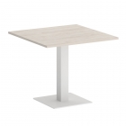Стол журнальный квадратный Рива HOME OFFICE VR.SP-5-90.2 Денвер Светлый/Белый металл