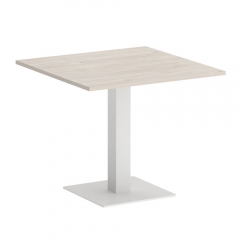 Стол журнальный квадратный Рива HOME OFFICE VR.SP-5-90.2 Денвер Светлый/Белый металл