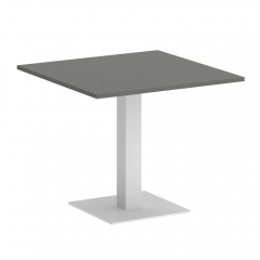 Стол журнальный квадратный Рива HOME OFFICE VR.SP-5-90.2 Металлик/Белый металл