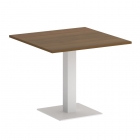 Стол журнальный квадратный Рива HOME OFFICE VR.SP-5-90.2 Орех Гварнери/Белый металл