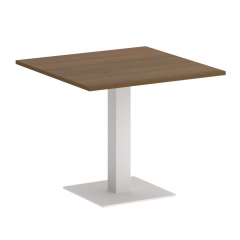 Стол журнальный квадратный Рива HOME OFFICE VR.SP-5-90.2 Орех Гварнери/Белый металл