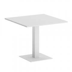 Стол журнальный квадратный Рива HOME OFFICE VR.SP-5-90.2 Белый Бриллиант/Белый металл