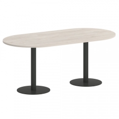 Стол овальный Рива HOME OFFICE VR.SP-5-180.1 Денвер Светлый/Антрацит металл