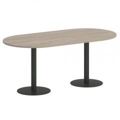 Стол овальный Рива HOME OFFICE VR.SP-5-180.1 Дуб Аттик/Антрацит металл