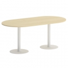 Стол овальный Рива HOME OFFICE VR.SP-5-180.1 Клен/Белый металл