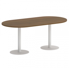 Стол овальный Рива HOME OFFICE VR.SP-5-180.1 Орех Гварнери/Белый металл