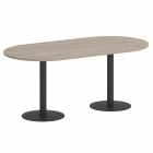 Стол овальный Рива HOME OFFICE VR.SP-5-180.1 Клен/Серый металл