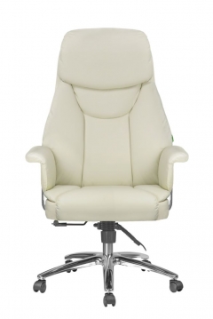 Кресло руководителя Рива Riva 9501 экокожа Кремовый