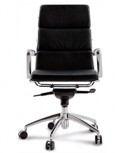 Кресло с высокой спинкой на крестовине Unital Абсолют D100 Черное