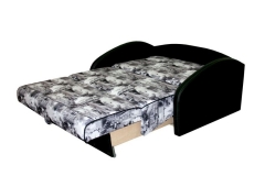 Диван-кровать Мебельград Оливер 1 Стандарт Москва серый Домус черный