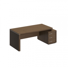 Стол руководителя правый на опорной тумбе малой Unitex VELAR ВЛ 147 ДТ Дуб табачный