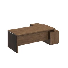Стол руководителя левый на опорной тумбе Unitex VELAR ВЛ 138 ДТ Дуб табачный