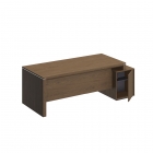 Стол руководителя правый на опорной тумбе малой Unitex VELAR ВЛ 149 ДТ Дуб табачный